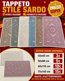 Tappetino Modello Sardo in tessuto 