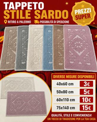 Tappetino Modello Sardo in tessuto 