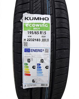 2 Pneumatici 195/65 R15 Kumho Tire Es31 Xl