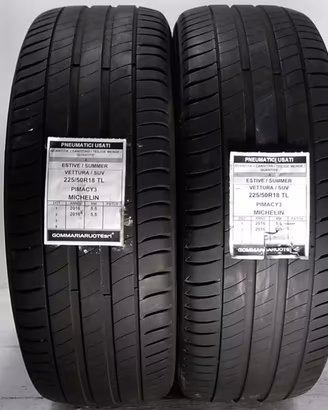 2 PNEUMATICI USATI 225/50R18 95V PRIMACY 3 MICHELI