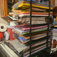 Espositore con circa 100 fogli gomma evo