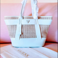 Borsa grande Guess originale nuova bianca