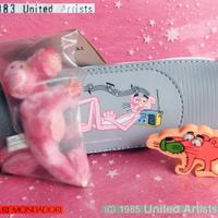 Vintage 1980 PANTERA ROSA clip peluche + astuccio