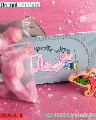 Vintage 1980 PANTERA ROSA clip peluche + astuccio