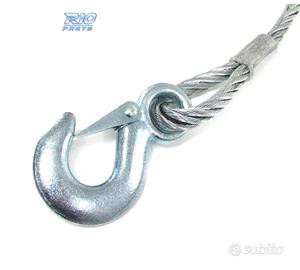 CAVO D'ACCIAIO RIMORCHIO CON DOPPIO GANCIO