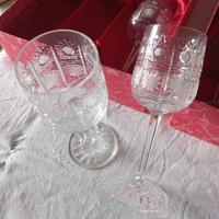 Servizio da 12 di bicchieri in cristallo