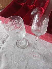 Servizio da 12 di bicchieri in cristallo