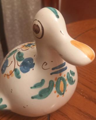 anatra Bucciporti Caltagirone dipinta a mano