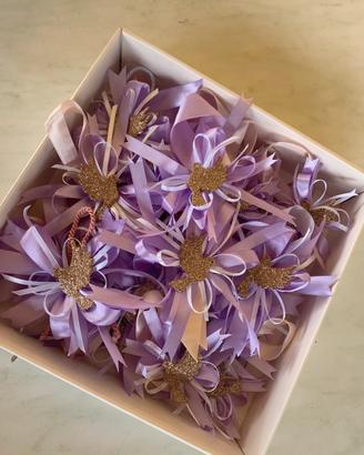 24  Fiocchi lilla con decorazione oro