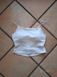 Crop top aderente bianco - Shein