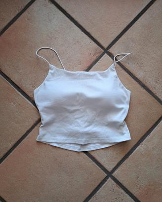 Crop top aderente bianco - Shein