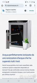 ionizzatore acqua uso domestico 