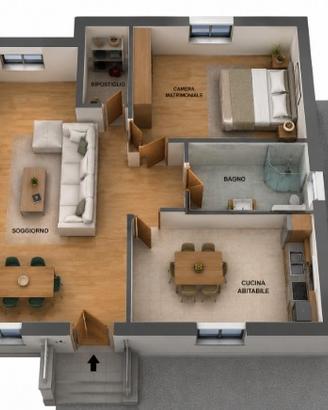 Bilocale con ingresso indipendente a Samarate