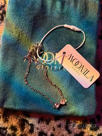 Bracciale con fiocco rosa nuovo