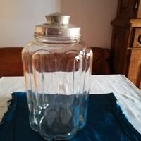 Contenitore anni 50 in vetro per drogheria