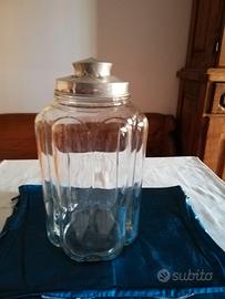 Contenitore anni 50 in vetro per drogheria