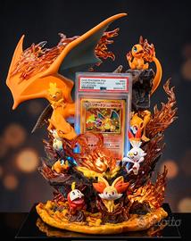 statua pokemon charizard e starter di tipo fuoco