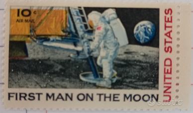 francobollo Americano primo uomo sulla luna