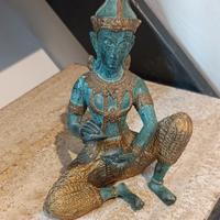 Statuina Principe Thailandese in bronzo dorato
