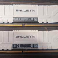RAM DDR4 BALLISTIX CRUCIAL 3600MHz 2X8GB BIANCHE