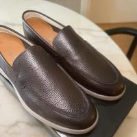 Summer walk marroni pelle  stile loro piana