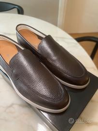 Summer walk marroni pelle  stile loro piana