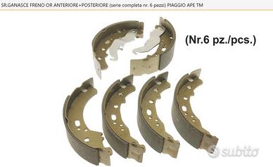 ganasce freno ant+ post COMPATIBILI ape TM ( 6 pz)