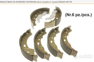 ganasce freno ant+ post COMPATIBILI ape TM ( 6 pz)