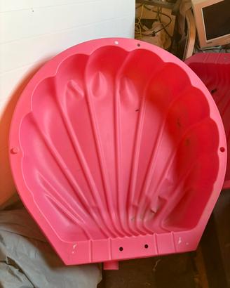 Sabbiera conchiglia rosa per bambini