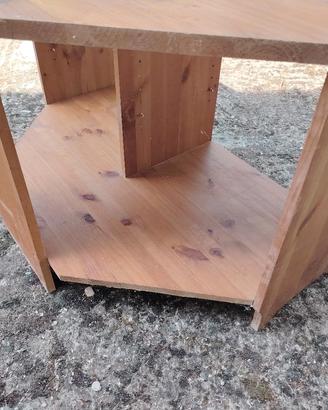 Porta TV Angolare  in legno e Specchio in legno