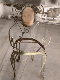 Sedie in ferro battuto 