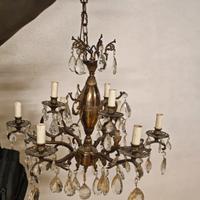 Antico Lampadario Cristallo lampada soffitto 