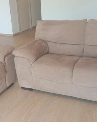 Divano 3 posti color tortora/beige