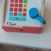 registratore di cassa in legno 