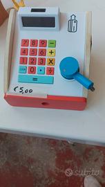 registratore di cassa in legno 