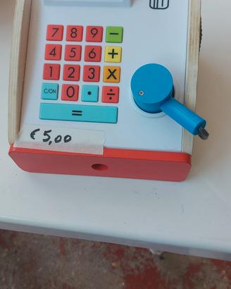 registratore di cassa in legno 