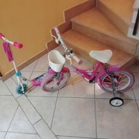 bicicletta e triciclo per bambine