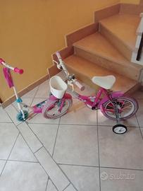 bicicletta e triciclo per bambine