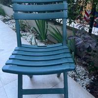 Tavolo e 4 sedie verde