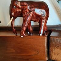 modellino etnico elefante africano in legno