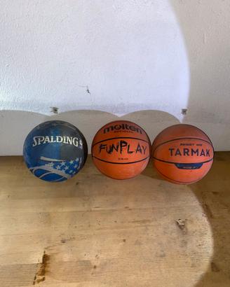 Lotto 3 Palloni da Basket/Spalding, Molten,Tarmak