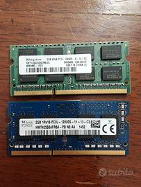RAM 2x2 GB DDR3 per laptop