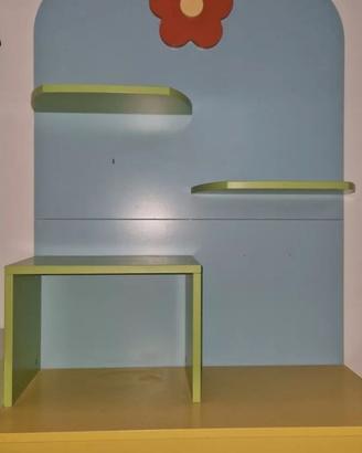 Scaffale Portagiochi in legno Disney