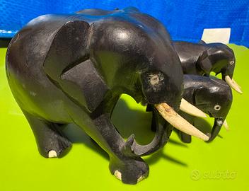 Elefanti ebano vintage