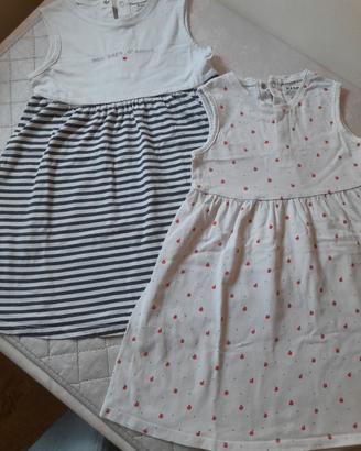 2 vestitini estivi per bambine di 3 anni 