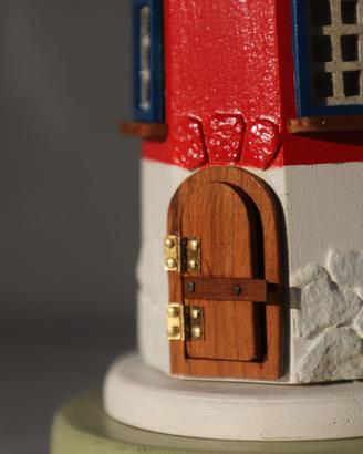 Faro lampada in legno fatto a mano