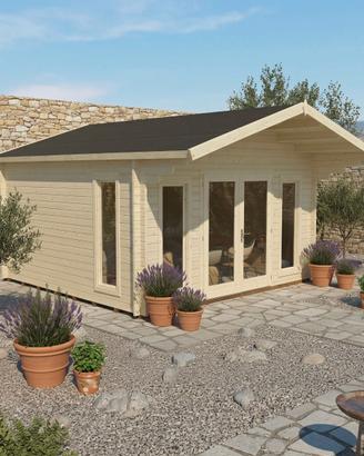 CASETTA DI LEGNO FABIO 40mm 410x410x302h CON PAV.