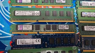 Banchi Ram Ddr3 per pc desktop 4Gb varie marche