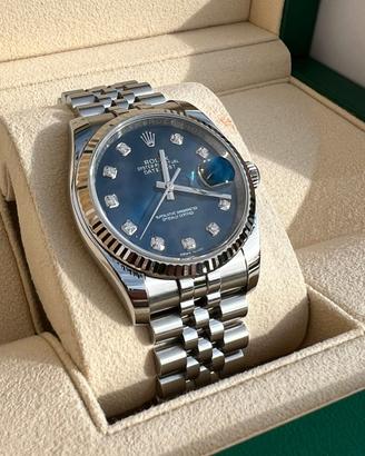 Rolex Datejust 36 116234 blu brillanti 2017