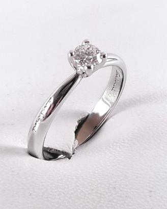 Anello solitario ct 0,30 PURO IF G colour